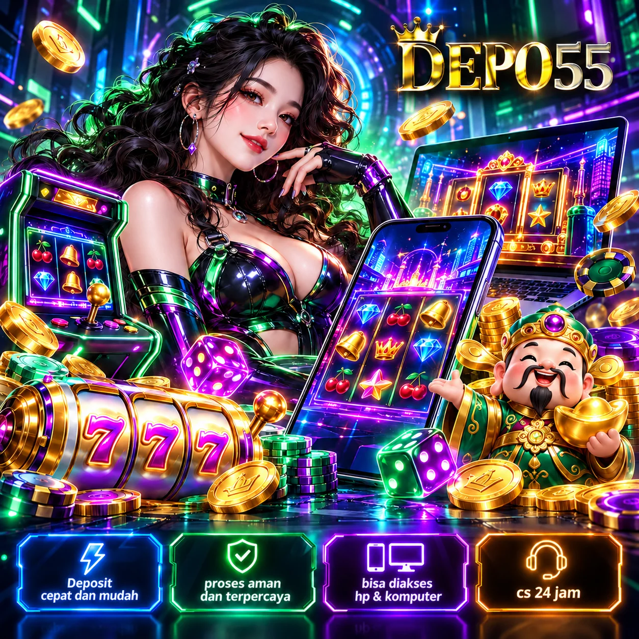 Ilustrasi artikel Membaca Bahasa Warna Neon pada Ilustrasi Game